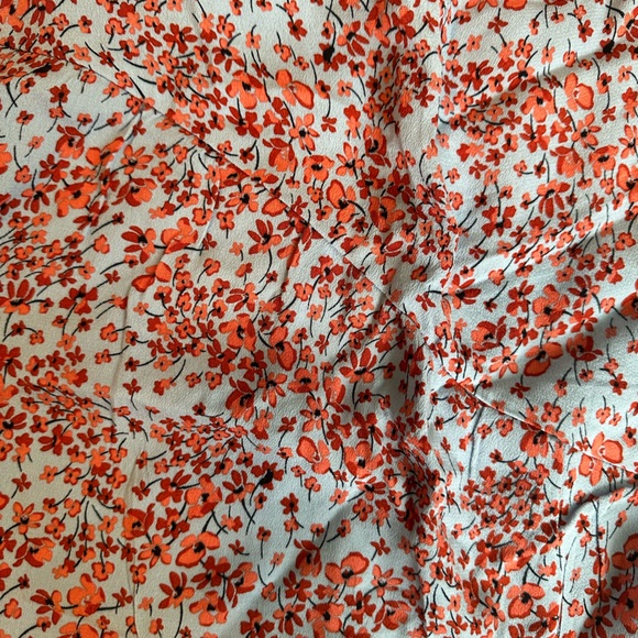 Light Blue and Pink Floral/Cherry Blossom Mini Skirt - Picture 2 of 2